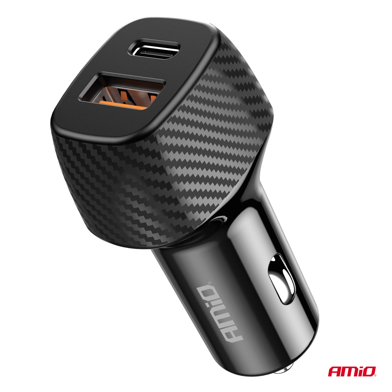 Kompakt biloplader med to USB-porte