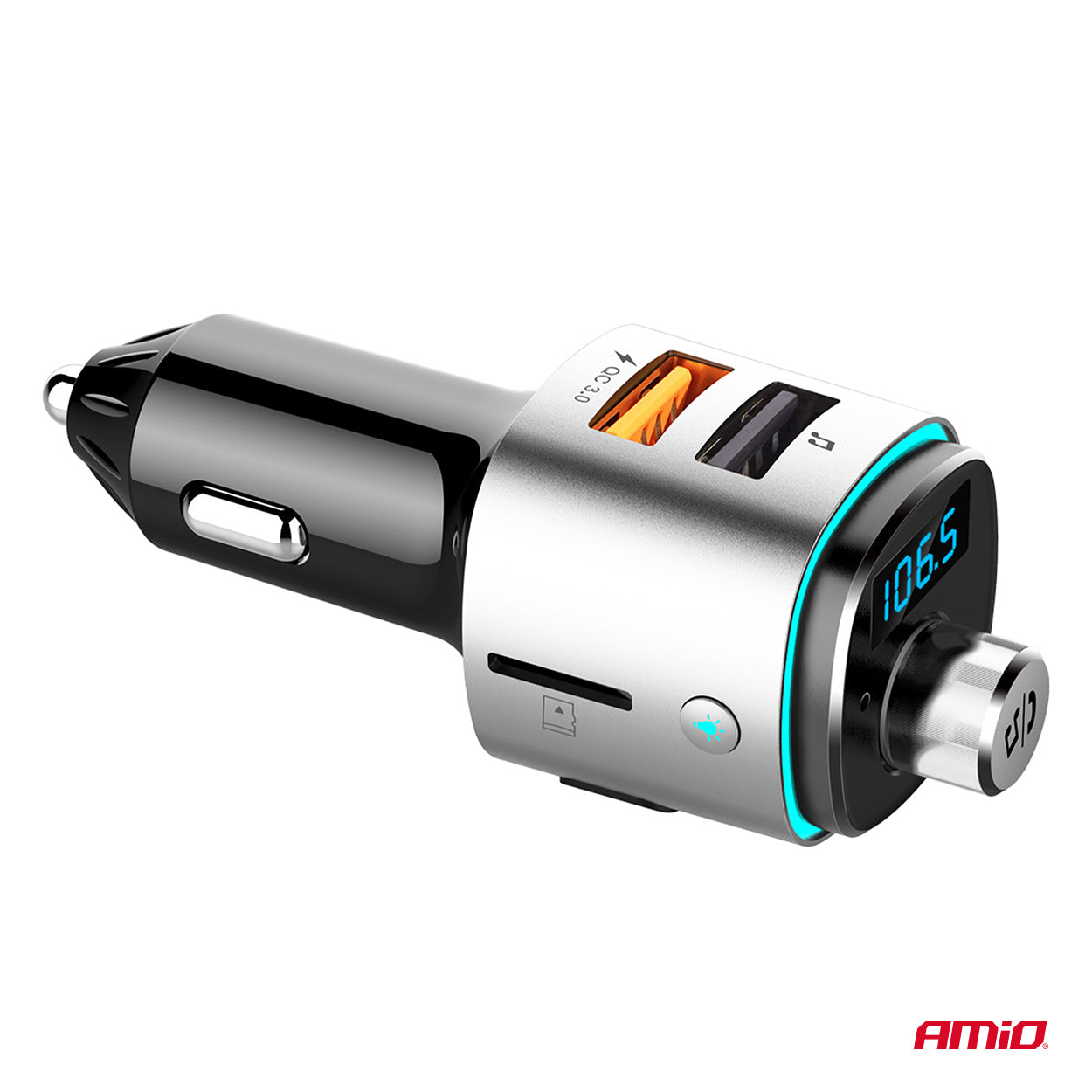 FM-transmitter med USB- og microSD-afspilning