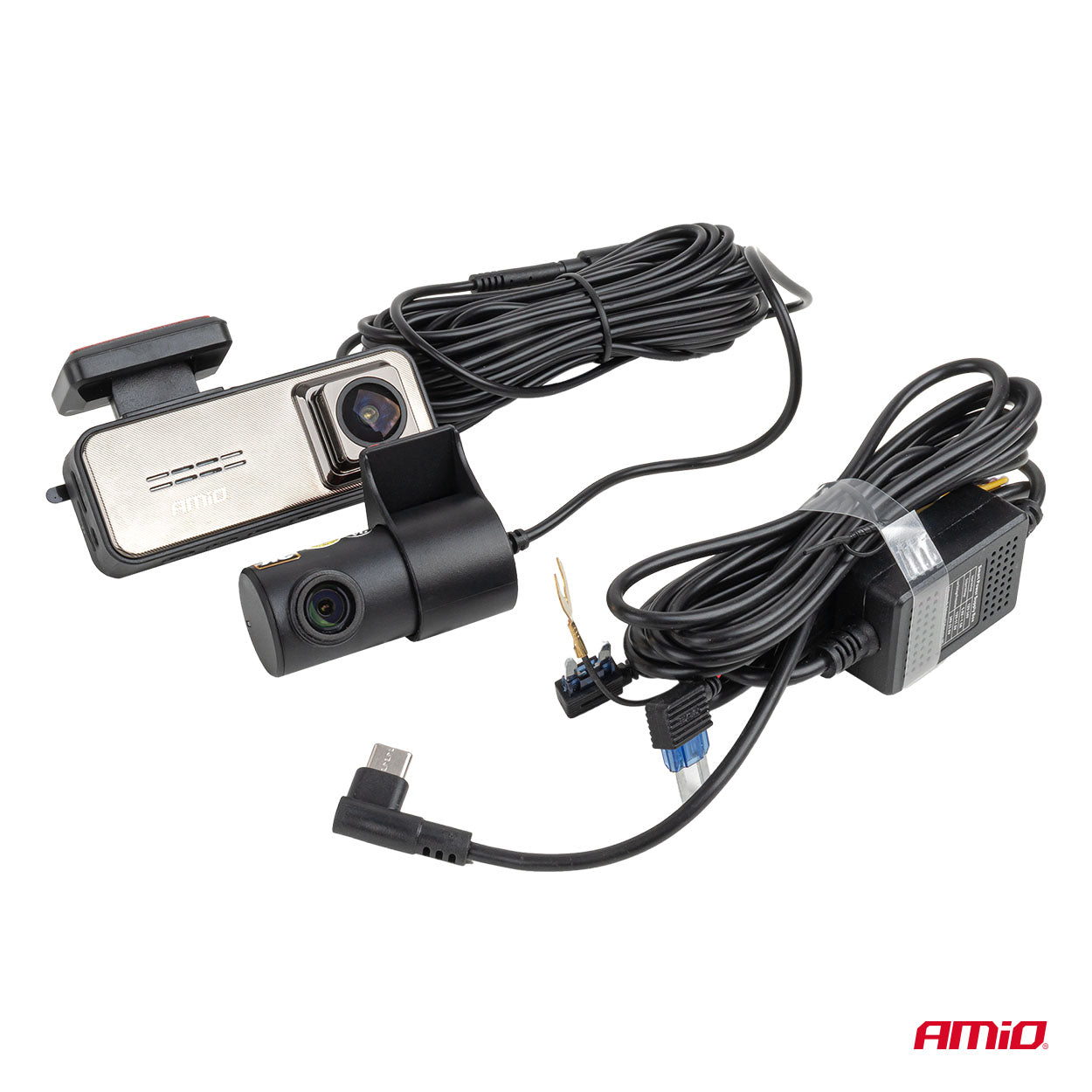 Front- og bagudvendt dashcam med 4K og 2K optagelse