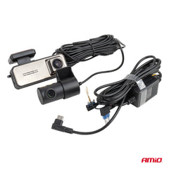 Front- og bagudvendt dashcam med 4K og 2K optagelse