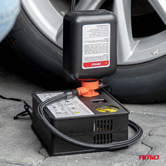 12 V-os kompresszor gumiabroncs-javításhoz és felfújáshoz