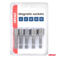 Mágneses dugókulcsfejek 6–13 mm méretben