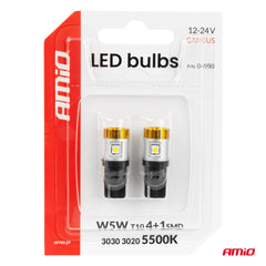 T10 LED-izzó fehér világítással járművekhez