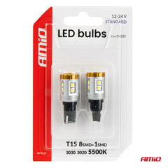 T15 LED izzó járművek fehér világításához