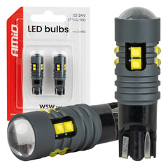 Fehér T10 LED izzó 10 db SMD 2525 LED-del