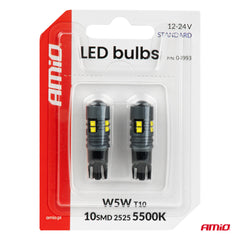 T10 LED izzó 10 db SMD 2525 LED-del