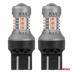 7443 W21/5W LED izzó piros fénnyel