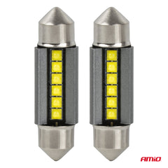 39 mm-es CANBUS LED izzó 12/24 V-hoz, fehér fénnyel