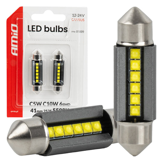 41 mm-es LED izzó 6 db SMD 2525 LED-del
