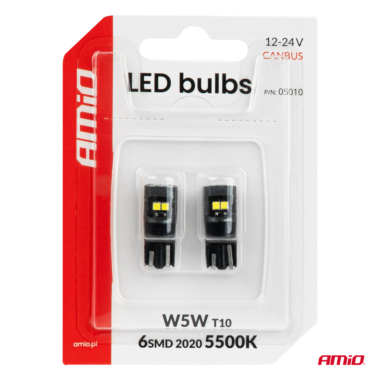 T10 LED izzó 12/24 V-os rendszerekhez