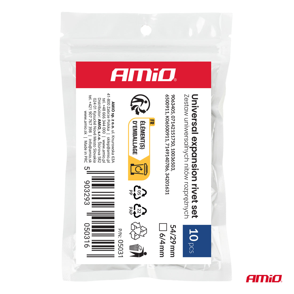 Expanziós patentok Ø6/4 mm átmérővel