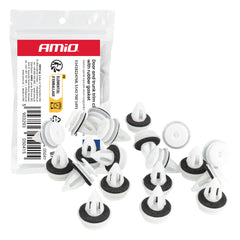 Ajtó- és csomagtérklipszek gumitömítéssel, 20 mm