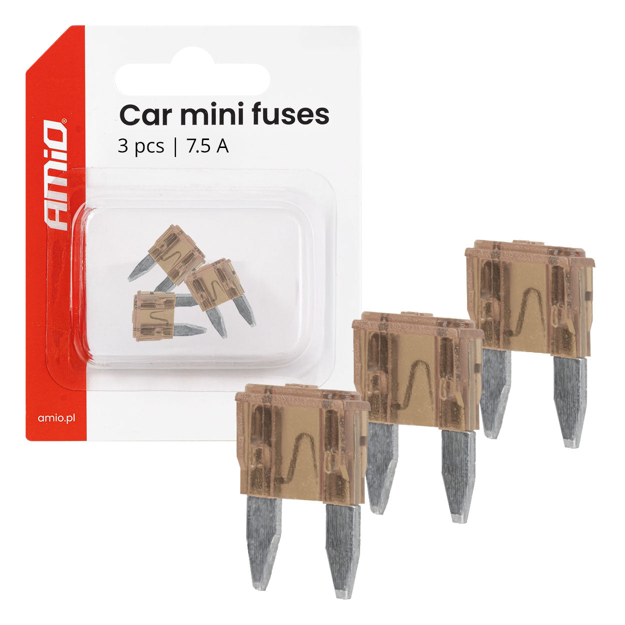 7,5 A-es MINI autóbiztosíték, 3 db