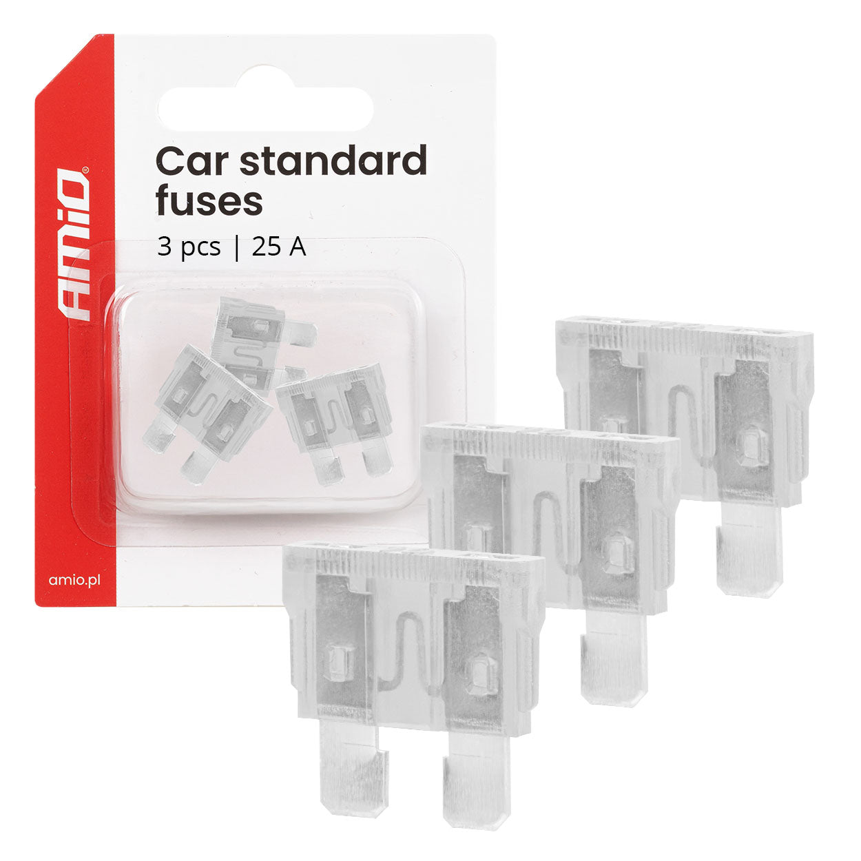 STANDARD 25A autós biztosítékok, 3 db