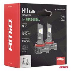 H11 LED fényszóró izzó 18 W teljesítménnyel