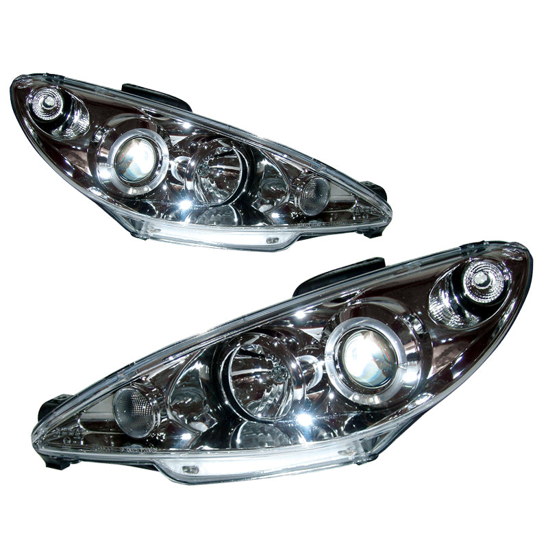 Első fehér fényszórók Peugeot 206 1998-2002 modellekhez