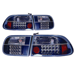Fekete LED hátsó lámpák Honda Civic 1992 3 ajtós modellhez