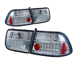 LED hátsó lámpák Honda Civic '96 2D-hez, króm