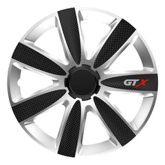 Versaco GTX dísztárcsa karbonfekete és ezüst színben, 14 colos