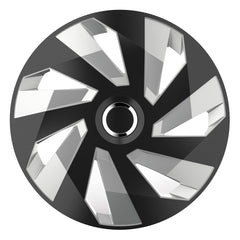 Vector dísztárcsa fekete és ezüst 14 colos