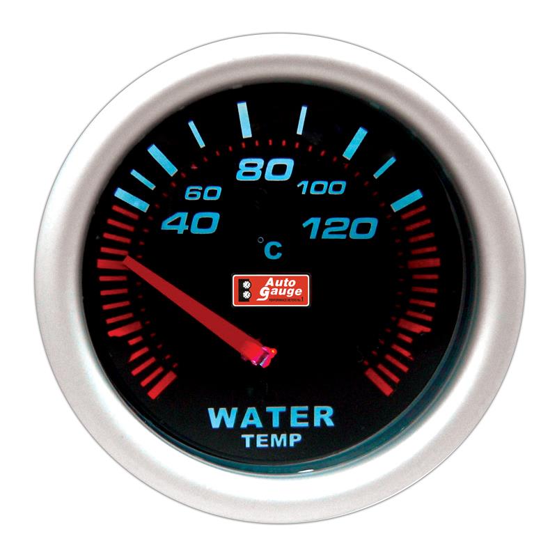 Víz hőmérsékletmérő fekete 5,8 cm Auto Gauge