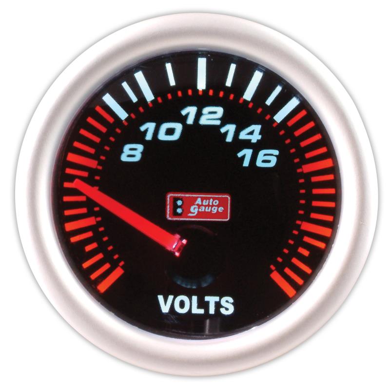 Voltmérő fekete 2 colos Auto Gauge