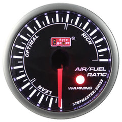 Levegő/üzemanyag mérő fekete 2 colos Auto Gauge