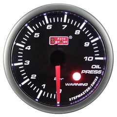 Olajnyomásmérő fekete 2" Auto Gauge