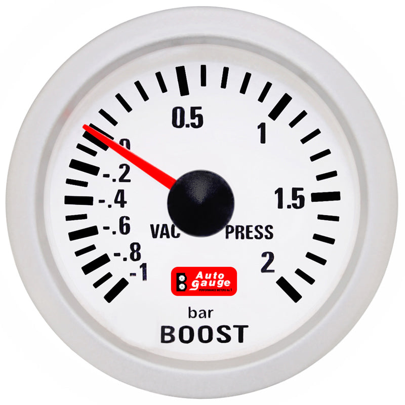 Auto Gauge 2 colos fehér barométer