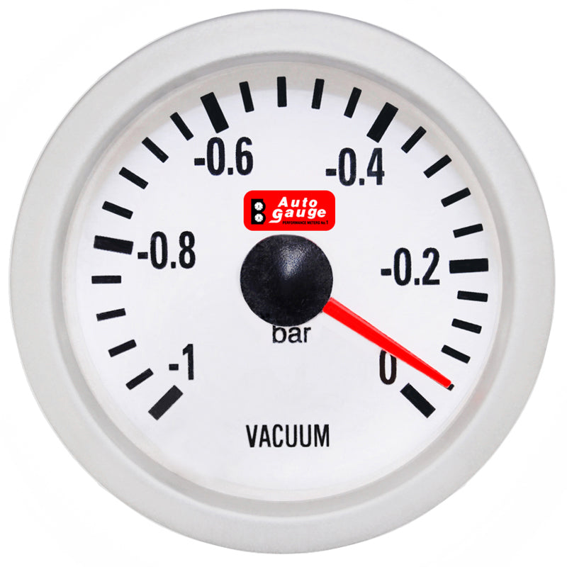2" fehér vákuummérő Auto Gauge