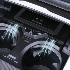 BMW 4-Serie/i4 2022-2024 vezeték nélküli mobiltöltő 15 W gyorstöltéssel és NFC kártyakulccsal 