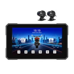 5”-os motorkerékpár kijelző CarPlay, Android Auto, AirPlay, DVR és TPMS funkcióval 