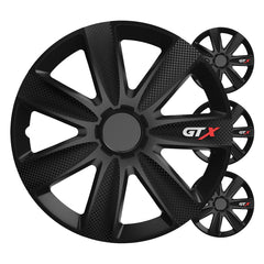 GTX navkapsler i sort carbon til 15 tommer stålfælge