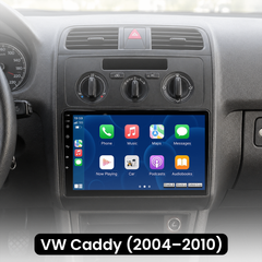 VW Caddy 04-10 - 10,1" rádió Apple CarPlay és Android Auto támogatással 