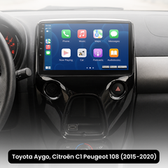 108, C1, Aygo 15-20 – 10,1" rádió Apple CarPlay és Android Auto funkcióval