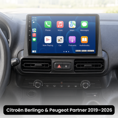 Citroën Berlingo/Peugeot Partner 19-26 - 10,1" rádió Apple CarPlay és Android Auto funkcióval