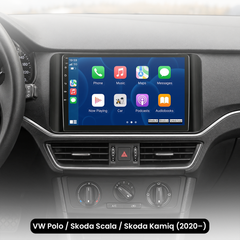 VW Polo/Skoda Scala/Skoda Kamiq 20-25 – 10,1" rádió Apple CarPlay és Android Auto funkcióval
