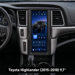 Toyota Highlander 2015-2018 - 9,7" rádió Apple CarPlay és Android Auto támogatással 