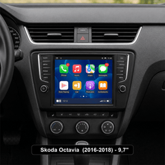 Skoda Octavia 2016-2018 - 9,7" rádió Apple CarPlay és Android Auto támogatással 