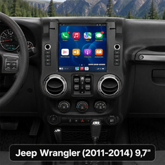 Jeep Wrangler 2011-2014 - 9,7" rádió Apple CarPlay és Android Auto támogatással 