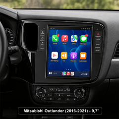 Mitsubishi Outlander 2016-2021 – 9,7" rádió Apple CarPlay és Android Auto támogatással 