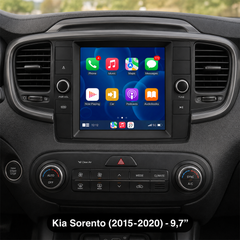 Kia Sorento 2015-2020 – 9,7" rádió Apple CarPlay és Android Auto támogatással 