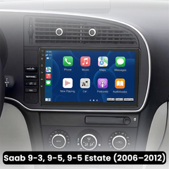 Saab 9-3 07-12 - 9" rádió Apple CarPlay és Android Auto támogatással 