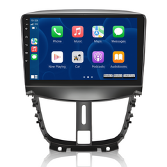 Peugeot 207 06-15 - 9" rádió Apple CarPlay és Android Auto funkcióval