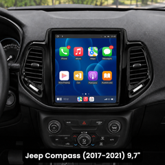 Jeep Compass 2017-2021 - 9,7" rádió Apple CarPlay és Android Auto támogatással 