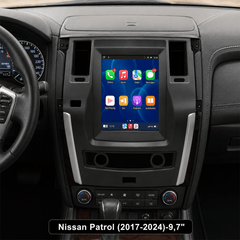 Nissan Patrol 2017-2024 - 9,7" rádió Apple CarPlay és Android Auto támogatással 