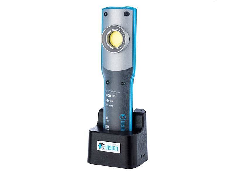 VISION újratölthető munkalámpa 10W COB LED-del és 395 nm UV-fénnyel
