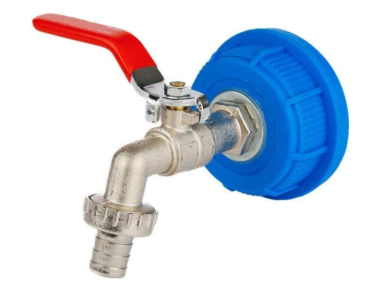 Leeresztőcsap piros kupakkal, 51 mm, 1/2 col