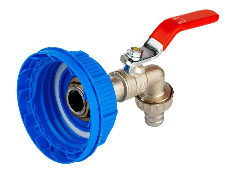 Piros 61 mm-es csapos fedél tartályhoz, 1/2 colos csappal