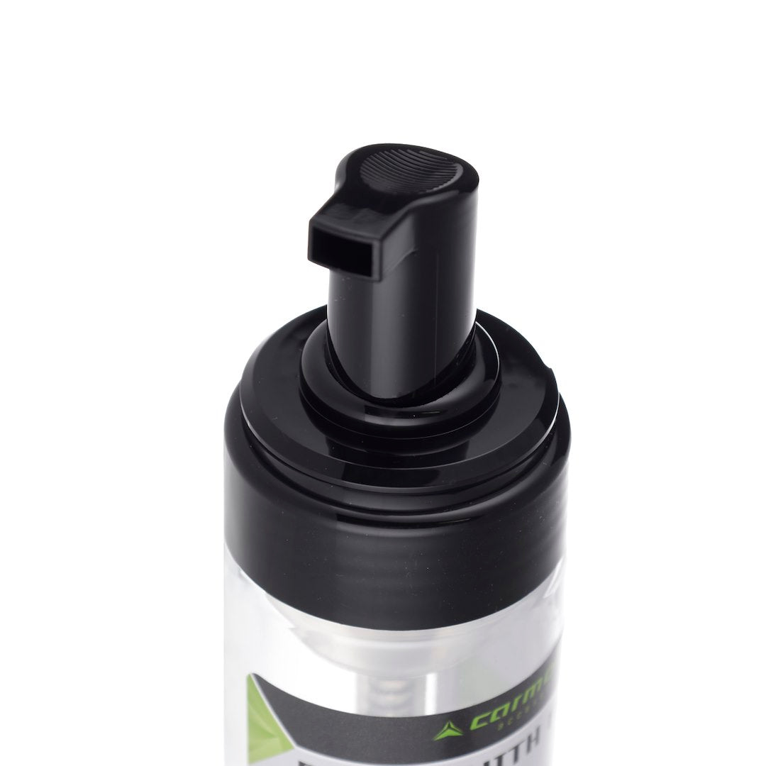 Átlátszó habos flakon fekete pumpával és kupakkal, 150 ml